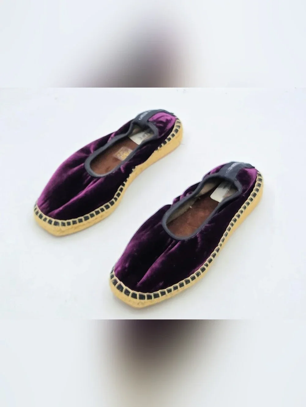 Anthropologie Naguisa Life Purple Velvet Allium Espadrille Flat Spain Sz 36 Boho